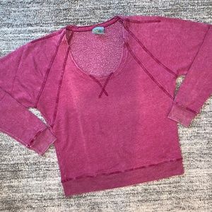 C&C California | Pink Scoop Neck Sweatshirt